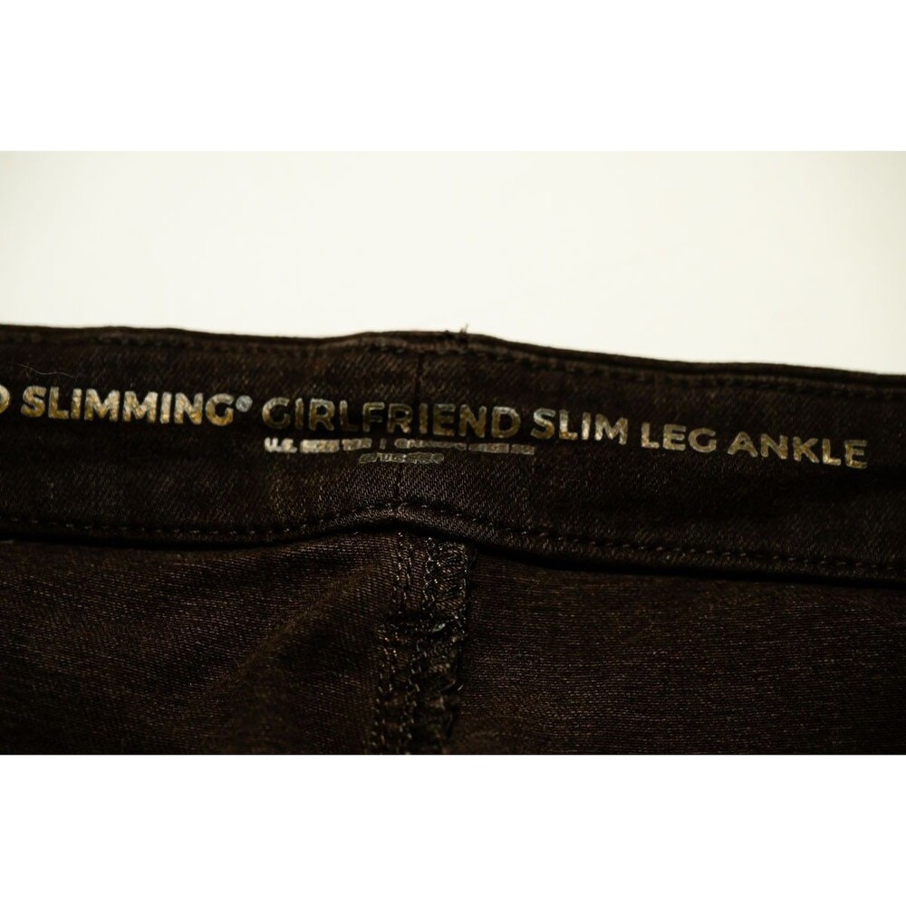 Chico's Pants 12 Brown So Slimming Girlfriend slim leg ankle - Picture 5 of 8